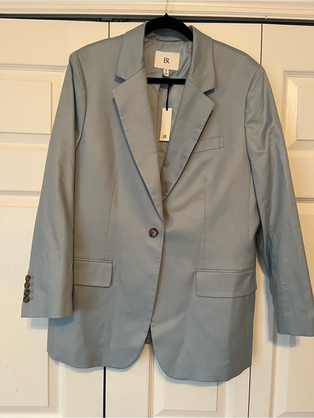 Banana Republic Light Gray Single-Button Women's Blazer